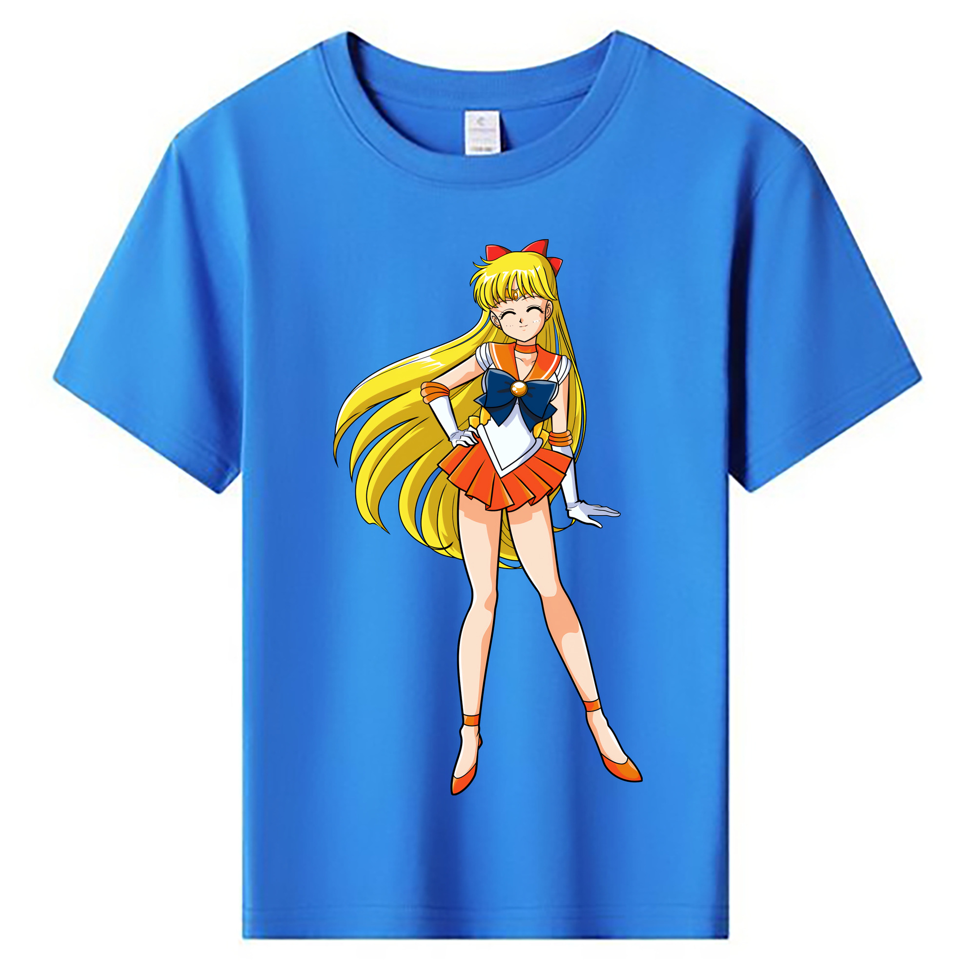 （画像用） 美少女戦士セーラームーン 愛野 美奈子 あいの みなこ Sailor Moon Aino Minako 綿100％キッズTシャツ（フロントプリント）
